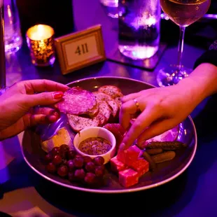 a plate of appetizers