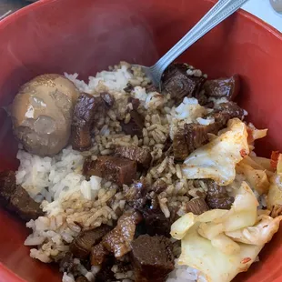 Pork Stew Rice with Egg