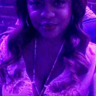 a woman in a pink dress