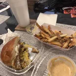 Klassic Combo  with side of Queso