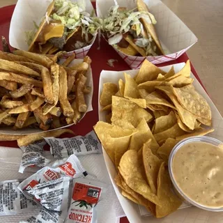 Chips and Green Chili Queso