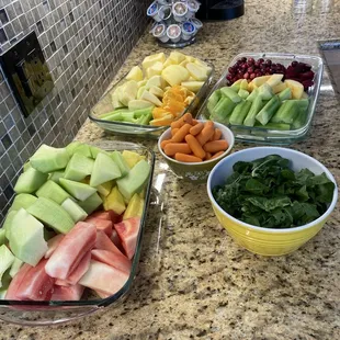 Fruits and veggies to make my juices.