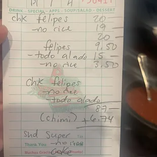 $1 extra for chicken