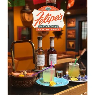 Our Fiesta Drinks! Cazuela, Diamond Margarita, or Pearl Margaritas!!! Private Selection Tequila
