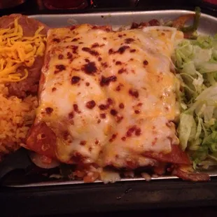 Beef fajita enchiladas