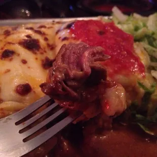 Meet in the fajita enchiladas