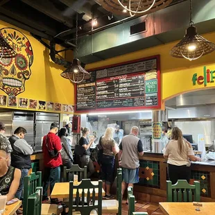 customers at the counter