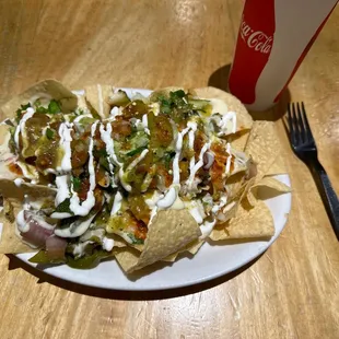 a plate of nachos
