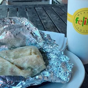 Regular sized burrito