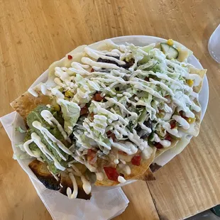 Veggie nachos