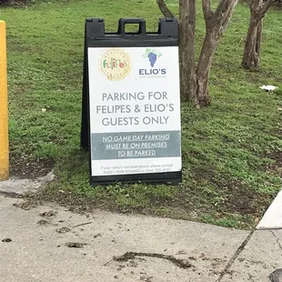 Parking Area Signage
