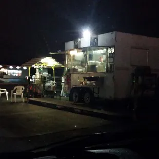Hot dog stand next to it. You&apos;ll not going to miss it. Hand made tortillas with the lady on the side.