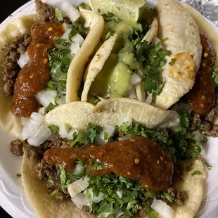 Green sauce is good, red sauce is great but super spicy.