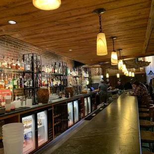 Long bar. Empty at lunch