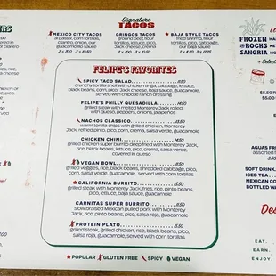 Menu - July 2024