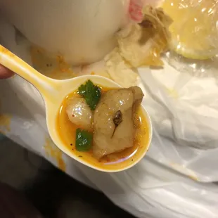 Tiny hairs inside menudo