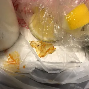 Plastic wrap inside menudo