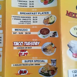 ramen and noodles, menu