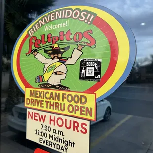 What drive thru open 7am - 12 midnight