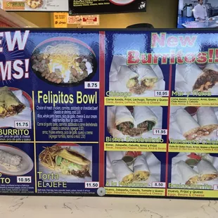 Menu as of July 2024