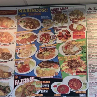 Menu as of July 2024