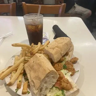 Grilled Shrimp Po-boy Sandwich