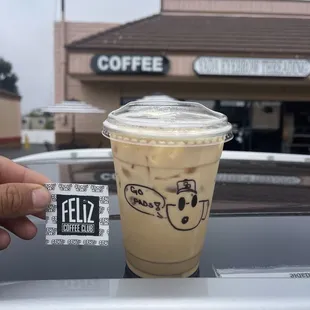 Honey hazelnut latte !! Go padres