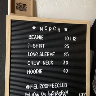 Merch pricing