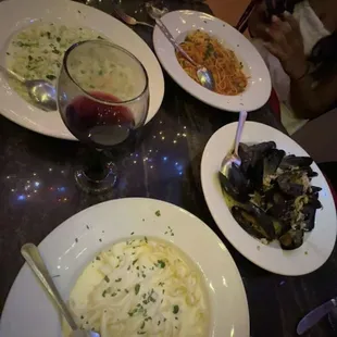 Fettuccine Alfredo Fettucine Alfredo with Shrimp &amp; Broccoli Spaghetti and Meatballs