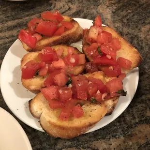 Complimentary bruschetta
