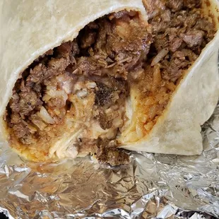 Super burrito - Steak $9+ and salty