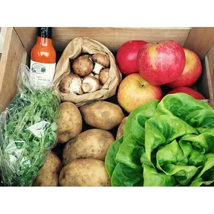 a variety of fruits and vegetables