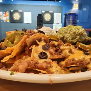 Piled high