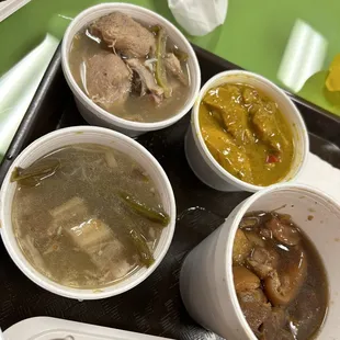Pork Sinagan, Pig feet and chicken curry