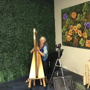 Harpist played tonight..