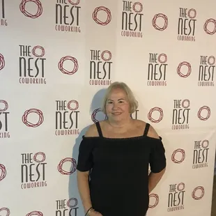 The gallery is in back of the building on Riverside Ave.