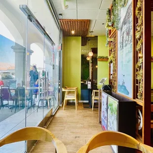 the inside of a restaurant