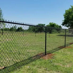 Fence black chain-link fence