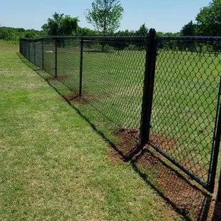 Black chain-link fence