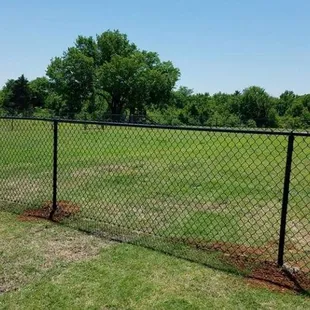 Black chain-link fence