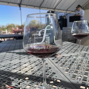 two glasses of wine