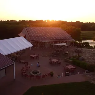 Sunset at the winery