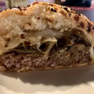 Mushroom Swiss burger