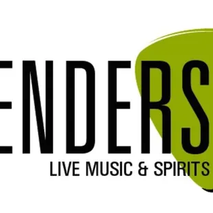 a guitar pick with the words fenders live music and spirits