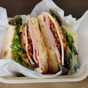 Black forest ham sandwich