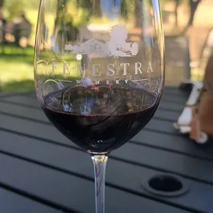 Father's day glass of petite syrah