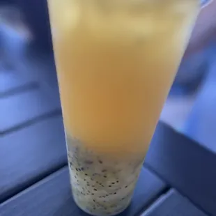 Kiwi Basil Green Tea with lychee jelly