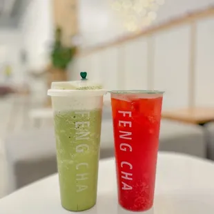 matcha breeze and strawberry overload