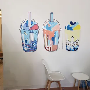 Boba art in the back