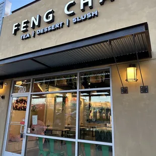 the front of the restaurant